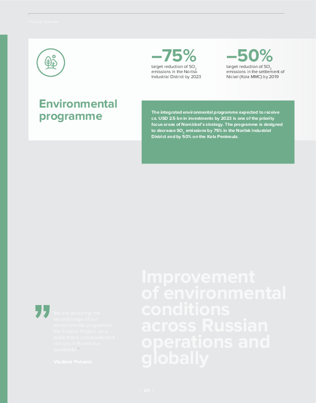 Environmental programme