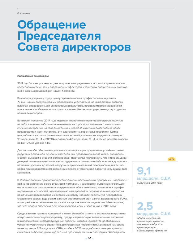 Обращение Председателя Совета директоров Компании